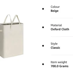 Outlet Smal tvättkorg, liten hopfällbar tvättkorg, hopfällbar tvättkorg, robust tvättkorg med handtag