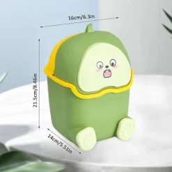 Small Desktop Trash Can with Lid Mini, Cute Desktop Trash Can, Portable Mini Desktop Trash Can with Lid