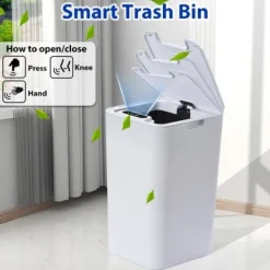 Hommy Smart Sensor Skorp Kanna Automatisk Sparkande Vit Sopkärl