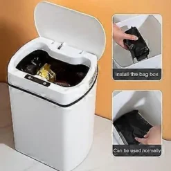New Smart soptunna för kök Hushållssoptunna Papperskorg Badrum Automatisk sensor Soptunna Skräp B