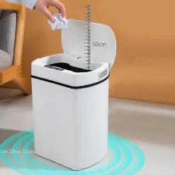 Hot Smart Soptunna För Kök Hushåll Soptunna Papperskorg Badrum Automatisk Sensor Soptunna Skräp W (FMY)