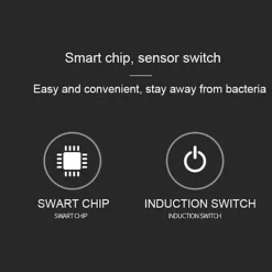 Sale LBSS Smarts Sensor papperskorg med lock Stor kapacitet Slitstark papperskorg för badrum Toalett White