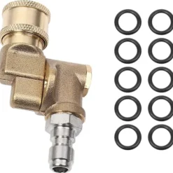 Best Snabbkopplande vridkoppling 180 grader med 5 vinklar och säkerhetslås för högtryckstvättsmunstycke, max 5000 PSI, 1/4 tums kontakt