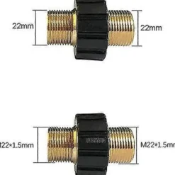 Clearance Snabbkoppling för slang, M22 x 1,5 Dubbel hane högtryckstvättadapter Kompatibel Karcher HD & HDs högtryckstvätt (14 mm diameter)