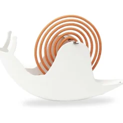 Clearance DAO Snigel Myggspiralhållare Järn Metall Brandsäker Rökelsebrännare Fäste, Myggspiralhållare Spiralställ för Hemmakontorsinredning (Vit) db
