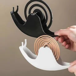 Clearance DAO Snigel Myggspiralhållare Järn Metall Brandsäker Rökelsebrännare Fäste, Myggspiralhållare Spiralställ för Hemmakontorsinredning (Vit) db