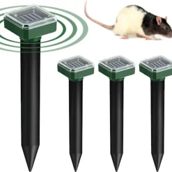 New Solcellsbaserad mullvadsavvisare 4-pack