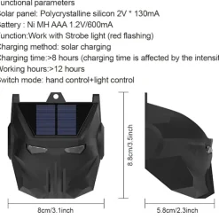 Outlet INF Solcellsdriven Blinkande Djuravskräckare (2-Pack) - Håll Skadedjur Borta med Solenergi