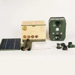 Sale INF Solcellsdriven skadedjursskrämma med ultraljud, rörelsesensor och ljud