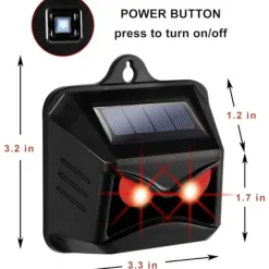Discount Solcellsdrivna repellenter kompatibla med vilda djur som tvättbjörnar, rådjur, rävar, vildsvin, etc. 2 effektiva insektsmedel med rött LED-ljus【pl】
