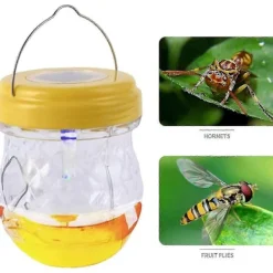 Hot Soldriven fälla för utomhusbruk mot getingar, bålgetingar, fruktflugor och bin