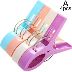 Outlet Solstol Strandhandduksklipp 4-pack Stora Klämmor Klädnypor Tunga Tvätt A One-size