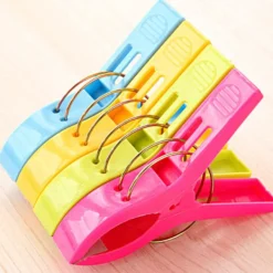 Outlet Solstol Strandhandduksklipp 4-pack Stora Klämmor Klädnypor Tunga Tvätt A One-size