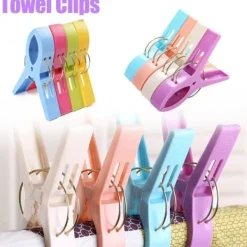 Outlet Solstol Strandhandduksklipp 4-pack Stora Klämmor Klädnypor Tunga Tvätt A One-size