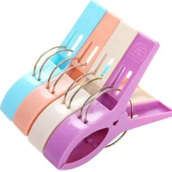 Outlet Solstol Strandhandduksklipp 4-pack Stora Klämmor Klädnypor Tunga Tvätt A One-size