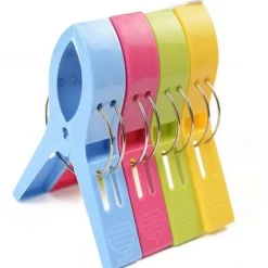 Outlet Solstol Strandhandduksklipp 4-pack Stora Klämmor Klädnypor Tunga Tvätt A One-size