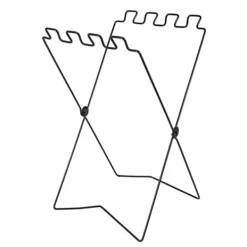 Outlet Sopbehållare i hopfällbart rostfritt stål, stativ för sopsäckar, bärbar utomhusstativ, svart