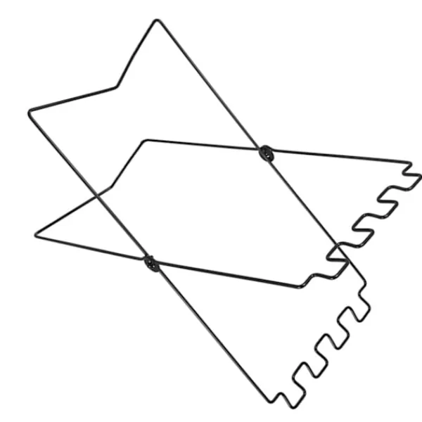 Outlet Sopbehållare i hopfällbart rostfritt stål, stativ för sopsäckar, bärbar utomhusstativ, svart