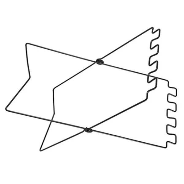Outlet Sopbehållare i hopfällbart rostfritt stål, stativ för sopsäckar, bärbar utomhusstativ, svart