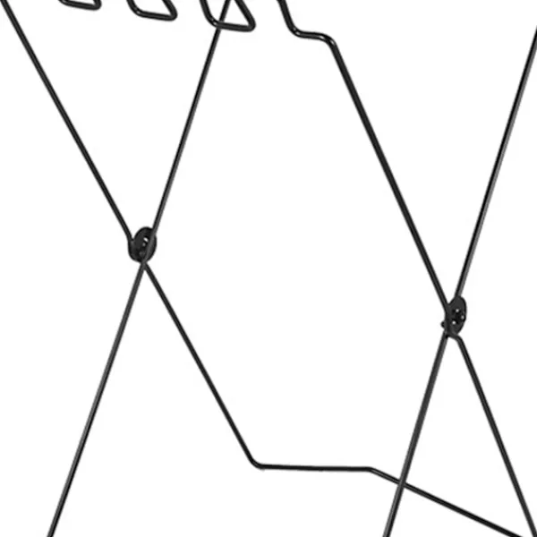 Outlet Sopbehållare i hopfällbart rostfritt stål, stativ för sopsäckar, bärbar utomhusstativ, svart
