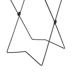 Outlet Sopbehållare i hopfällbart rostfritt stål, stativ för sopsäckar, bärbar utomhusstativ, svart