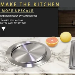 Hot DMstore Sopbehållare med rostfritt stål lock, inbyggt, balanserat, svängbart lock