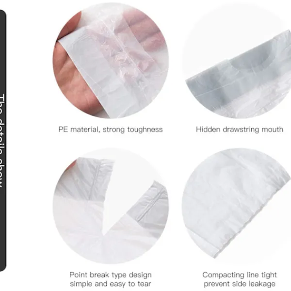 Discount Sopkassar med dragsko, små sopkassar, biologiskt nedbrytbara sopkassar, luktfria sopsäckar för sovrum, kök, kontor