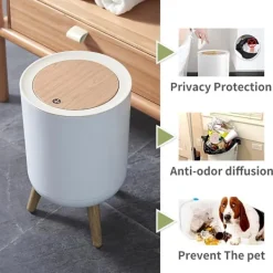 Outlet YIXI Sopkorg med trycklock, hundsäker sopkorg