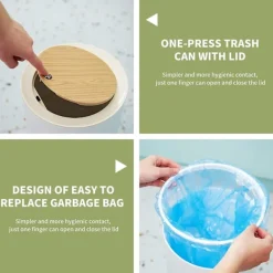 Outlet YIXI Sopkorg med trycklock, hundsäker sopkorg