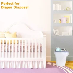 Discount Soporpåsar, små soporpåsar med handtag för kontoret, lila