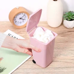 New Sopsäck för kontor, Mini papperskorg för skrivbord, Sopbehållare-set med pennställ, läppar och hjul (4-pack)