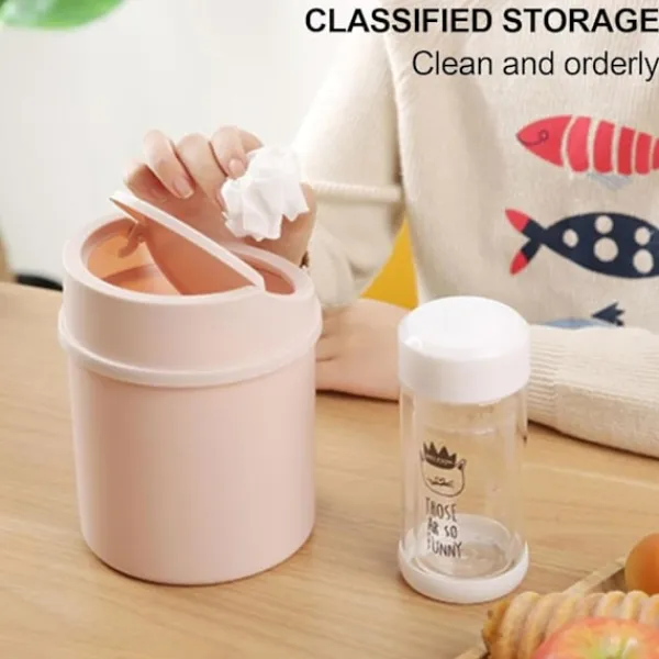 New Sopsäck för skrivbord med lock - Sopsäck för bänkskivan | Liten sopsäck för skrivbord | PP liten sopsäck för badrum, vardagsrum