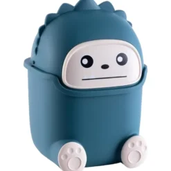 Best Sopsäck för skrivbord med lock, söt djurformad plast vattentät sopsäck för barn, mini halkfri papperskorg för sängbord