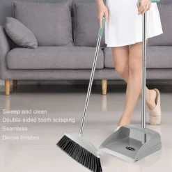 Online Sopset med Kvast och Skyffel, Skyffel Kvast med Långt Skaft, Kvast och Skyffel Set för Rengöring