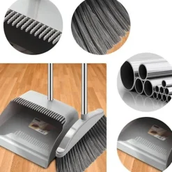 Online Sopset med Kvast och Skyffel, Skyffel Kvast med Långt Skaft, Kvast och Skyffel Set för Rengöring