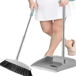 Online Sopset med Kvast och Skyffel, Skyffel Kvast med Långt Skaft, Kvast och Skyffel Set för Rengöring