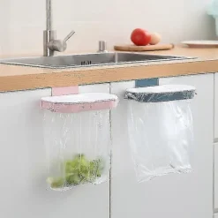 Sale Sopåshållare med lock, hängande sopsäckshållare, sopsäcksställ, hängande plastpåshållare, skåpsförvaringshållare, organiseringsverktyg för K