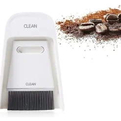 New Sopskyffelset, dammborstar skrivbord bord mini kvast rengöringsborste torkningsverktyg (grå vit)