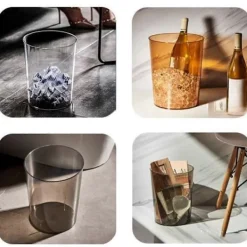 Best Soptunna Genomskinlig Mångsidig Användning Rund Elegant Papperskorg för Badrum Barnrum Kontor Hotell Hem