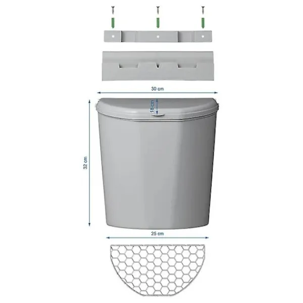 Discount Soptunna L med lock för husvagn/husbil