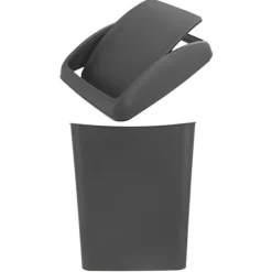 Online Orion Soptunna 5L, mörkgrå plast, svängbart lock