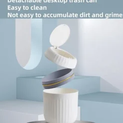 Clearance Soptunna med lock - Mini soptunna - Multifunktionell förvaringsbehållare - Rosa