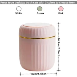 Clearance Soptunna med lock - Mini soptunna - Multifunktionell förvaringsbehållare - Rosa