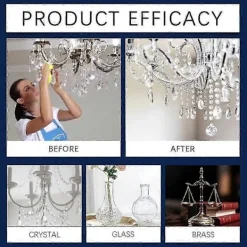 Outlet Sparkle Plenty Ljuskrona Rengöring Dropptorka Spray Ingen Torkning - Dammtorkare & Streckfri Glasrengöringsspray 2PCs