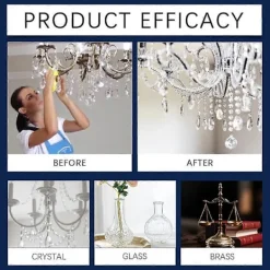 Sale Sparkle Plenty Ljuskronrengöring Dropptorka Spray Utan Torkning - Dammtorkare & Rengöringsspray för Glas Utan Ränder 1PCs