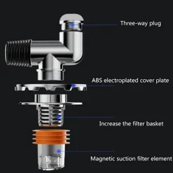 Clearance unbranded Speciell golvavloppskontakt Deodorant Uppnå jämn och effektiv dränering Silver