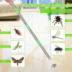 Hot Spindel- och insektsfångare - Justerbar spindelfångare med långt handtag