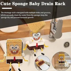 Outlet Spongebob Diskställ Cartoon Kreativ Diskställ Är Tillverkad Av Hållbara Och Lättstädade Material För Disktrasa Diskborste Gryta
