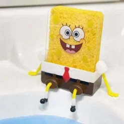 Best Spongehållare i tecknad film med svamp, kökssvampar SpongeBob-hållare, diskbänkshylla svamp avloppsställ