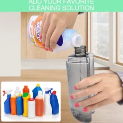 Hot Spraymopp, golvrengöringsmoppar, platt spraymopp, mikrofibermopp med 5 återanvändbara dynor och skrapa